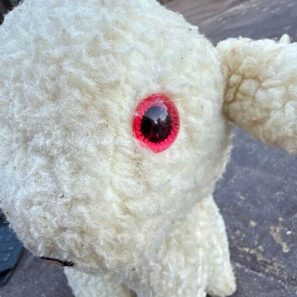 Vintage Dollcraft industries lamb sheep stuffed animal plush wind up musical - Picture 3 of 10